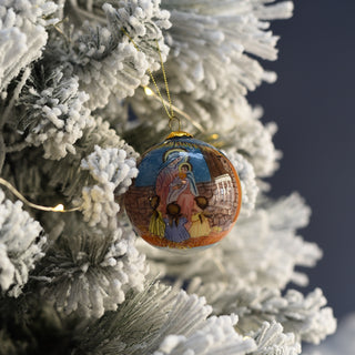NATIVITY ORNAMENT - CHRISTMAS BAUBLE - GLASS