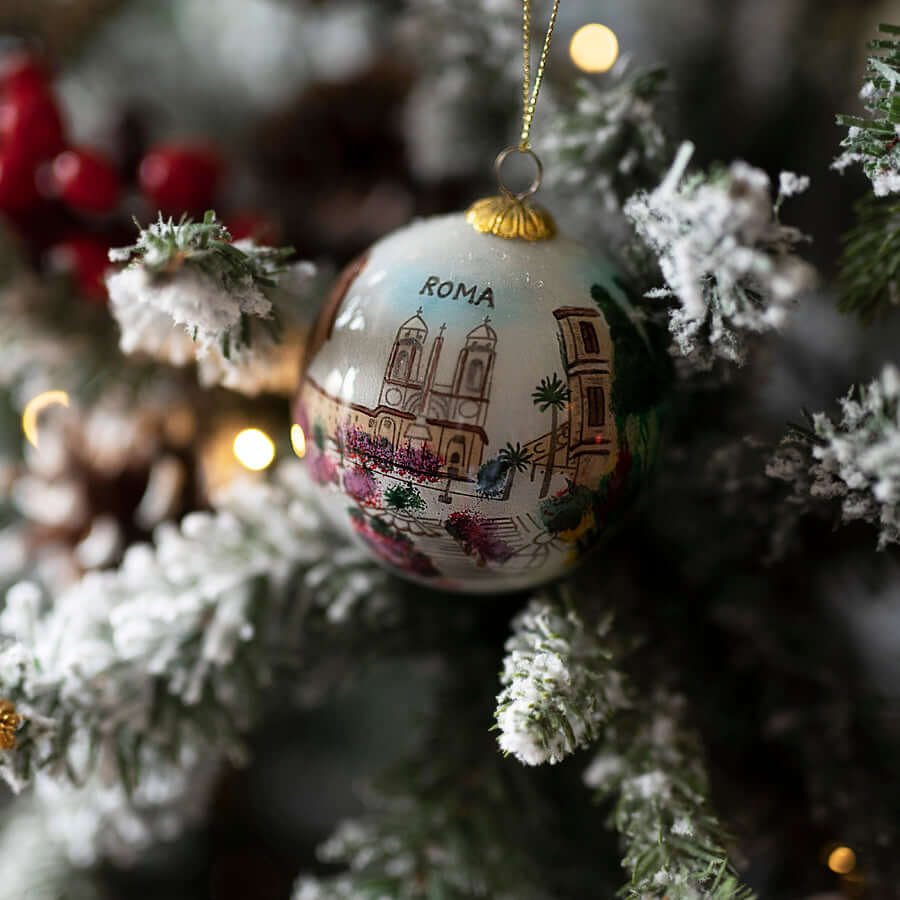 Spanish Steps Christmas Bauble for Xmas Tree Savelli Religious