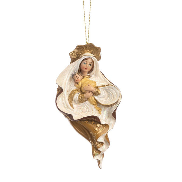 Madonna with child christmas tree ornament