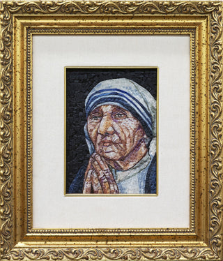 Mother Teresa praying mosaic