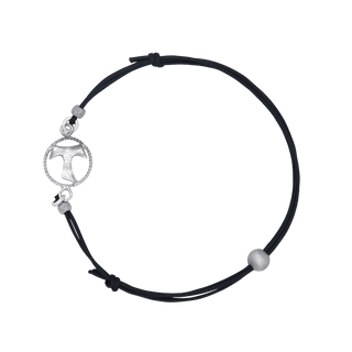 TAU - BRACELET - CORD AND SILVER