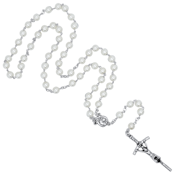 Pearl rosary metal