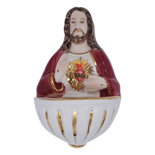 Sacred heart of Jesus holy water font