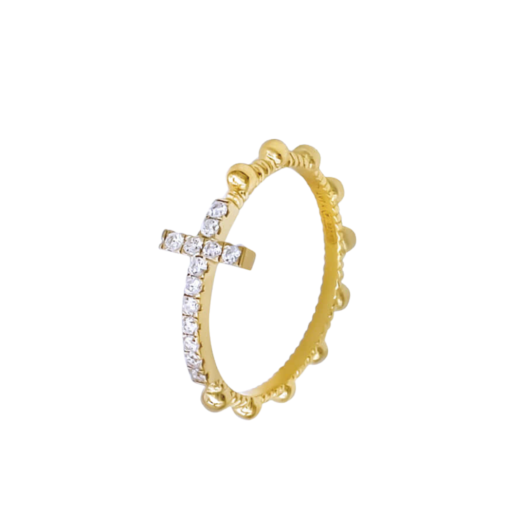 Vermeil Silver Rosary Ring | Savelli Religious