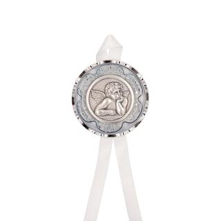crib medal with angel for baby boy or girl