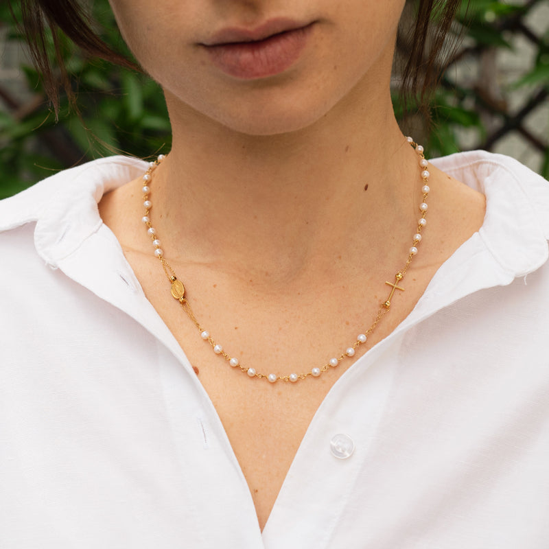 Pearl and yellow gold necklace