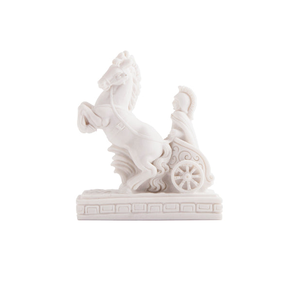 roman chariot souvenir marble statue