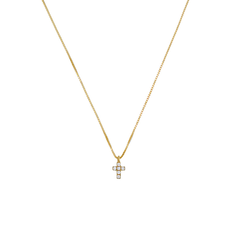 Yellow gold and diamond necklace