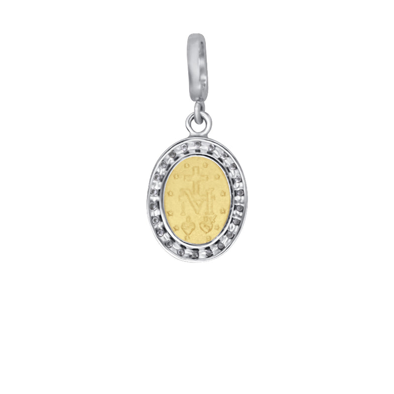 Miraculous medal gold with zirconia 