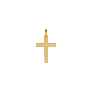 CURVED CROSS PENDANT - GOLD