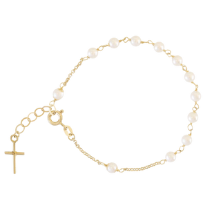 18K gold and pearls rosary bracelet