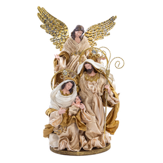 Holy Family with Angel Christmas Statue 
