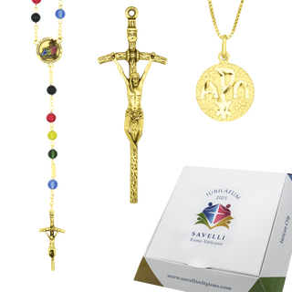 Jubilee Catholic gift set golden