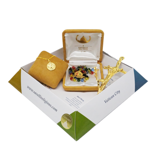 Jubilee Catholic gift set golden