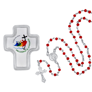 Jubilee rosary box red