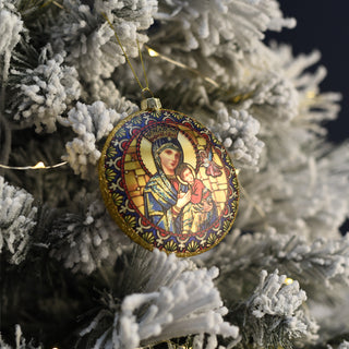OUR LADY OF PERPETUAL HELP - CHRISTMAS TREE DECORATION - GLASS