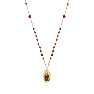Our Lady of Pompei beaded necklace