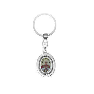 Pope Leo Oval Keyring