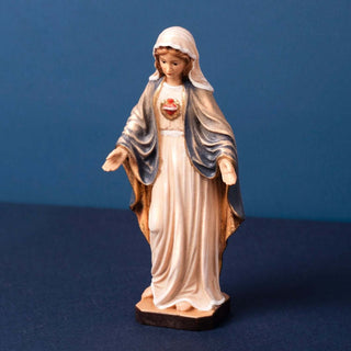 Sacred Heart of Mary Statue in Wood