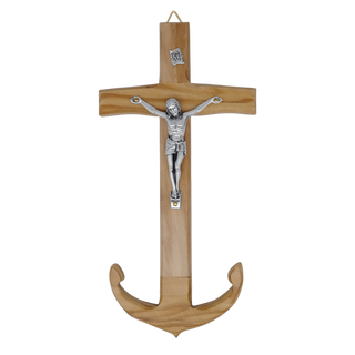 Anchor of hope wall crucifix large
