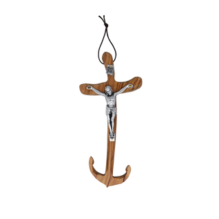 Anchor of hope wall crucifix small
