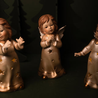 Set of 4 Christmas Angels with Light