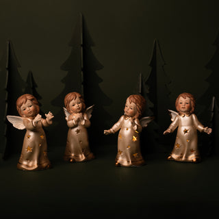 Set of 4 Christmas Angels with Light