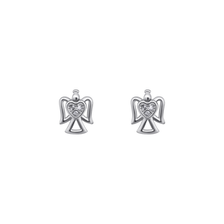 angel earrings in sterling silver
and zirconia