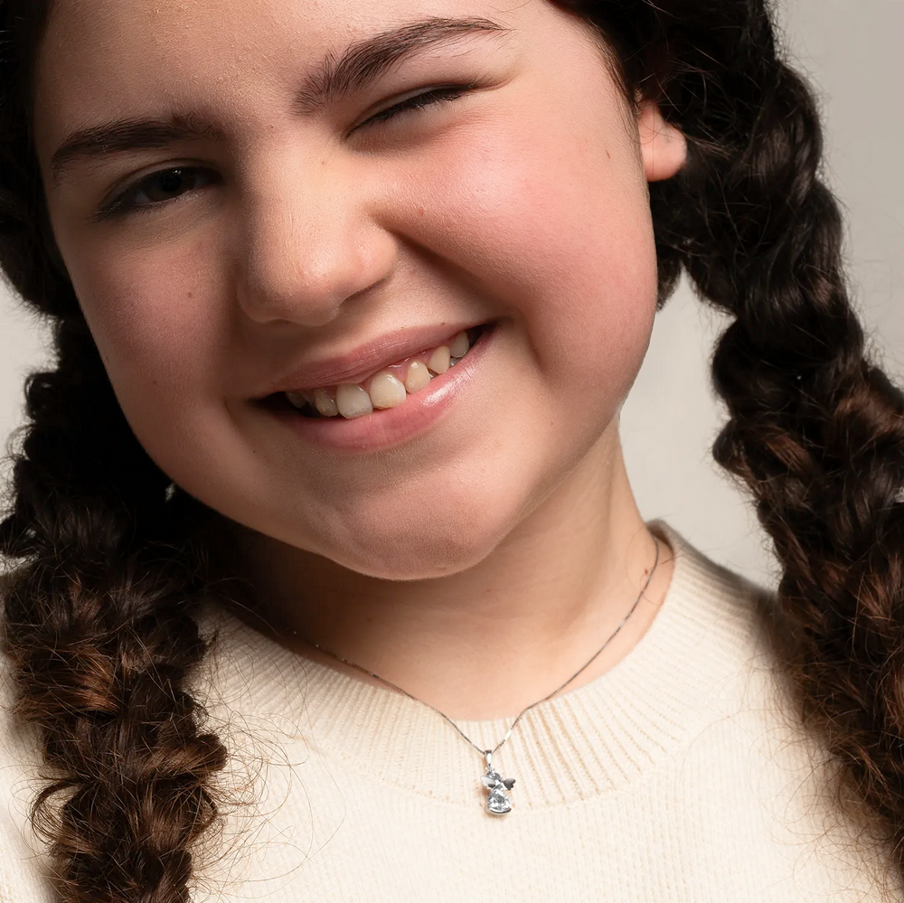 Crystal Angel Pendant white