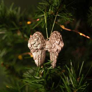 angel wings christmas tree ornament