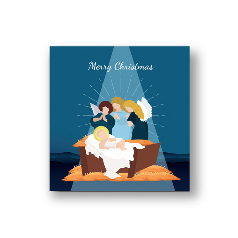 merry christmas angels greeting card