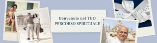 Collage of Savelli's photos with text 'Benvenuto nel TUO PERCORSO SPIRITUALE'