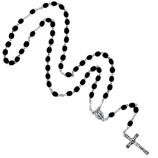 ROSARIO LEGNO NERO - METALLO