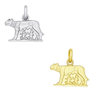 Capitoline wolf pendant gold 