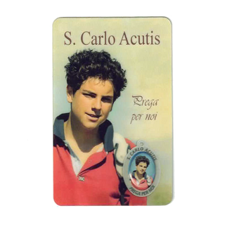 Carlo acutis holy card

