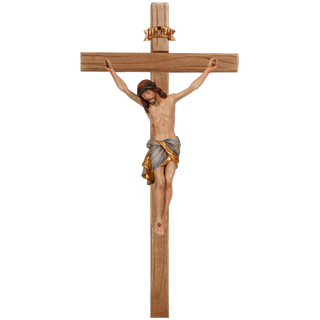 Wall crucifix with blue drap