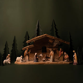 Nativity Scene Set in Carve Wood