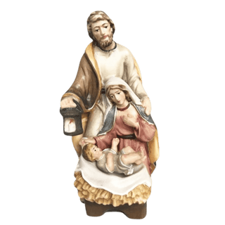 Statue of the Holy Family family with Baby Jesus in hand-carved and hand-painted wood