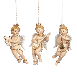 Cherub angels Christmas tree decorations