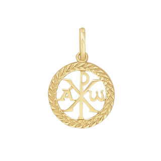 Christogram Pendant in 18k Gold