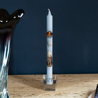 Christening blue candle