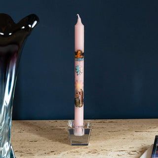 Christening pink candle