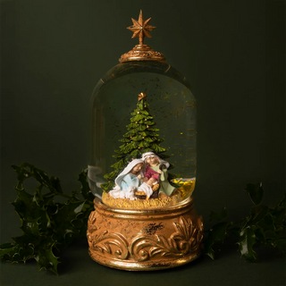 Christmas snow globe musical carillon