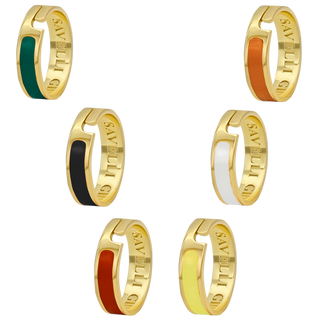 COLORED ADJUSTABLE RING - SILVER