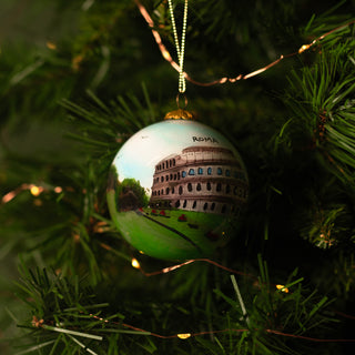 colosseum glass christmas bauble