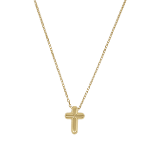 golden silver cross necklace