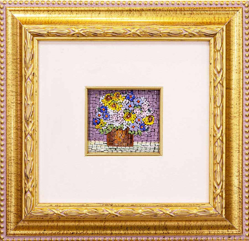 Floral Arrangement  purple micromosaic