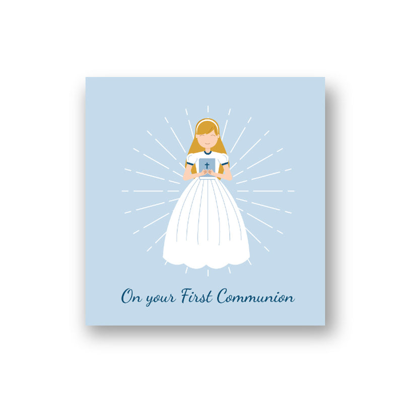 girl first communion greeting card