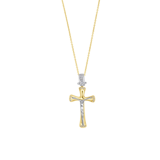 Gold Diamond Crucifix Necklace