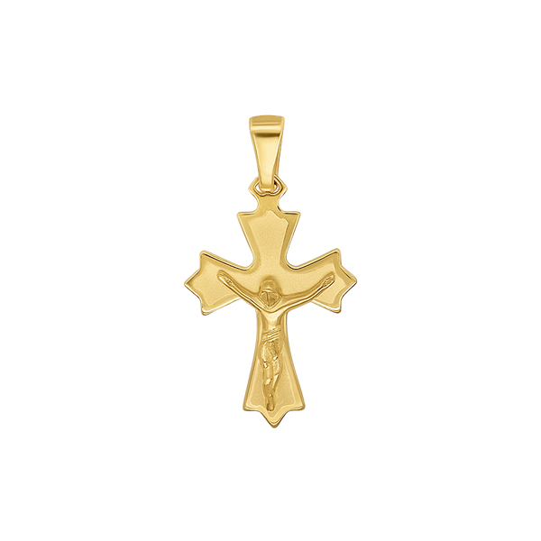 Golden silver crucifix pendant